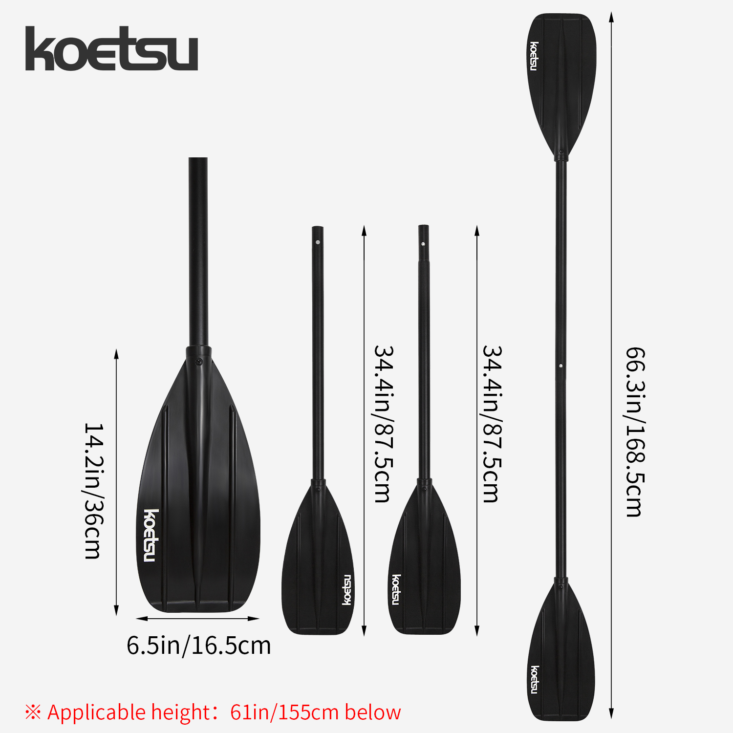 KOETSU Aluminum Alloy Double-H - огляд і ціна Fishing Boat Paddle