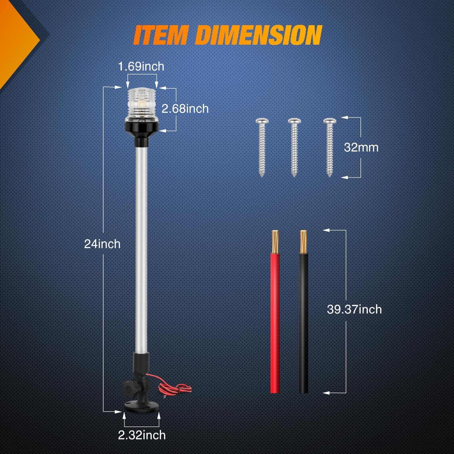 Nilight Marine Boat Stern Ligh - огляд і ціна Fishing Boat Navigation Light